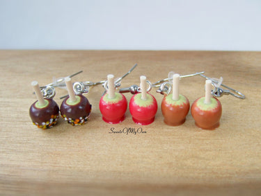 Toffee Apple Earrings Dangle Earrings - SweetsOfMyOwn